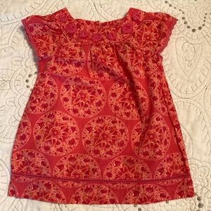 Infant girls brightly colored soft cotton dress